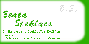 beata steklacs business card